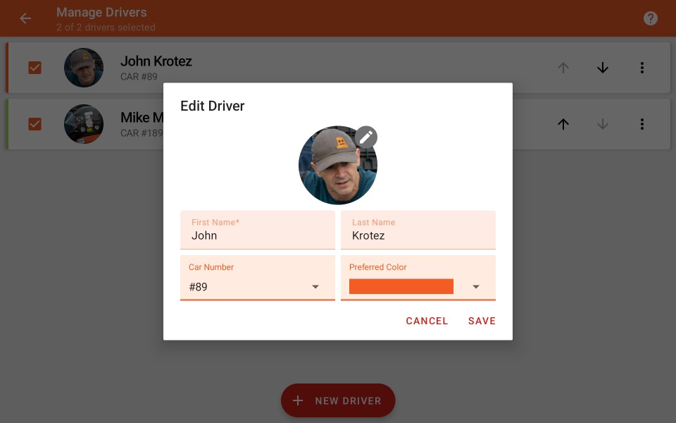 Edit Driver