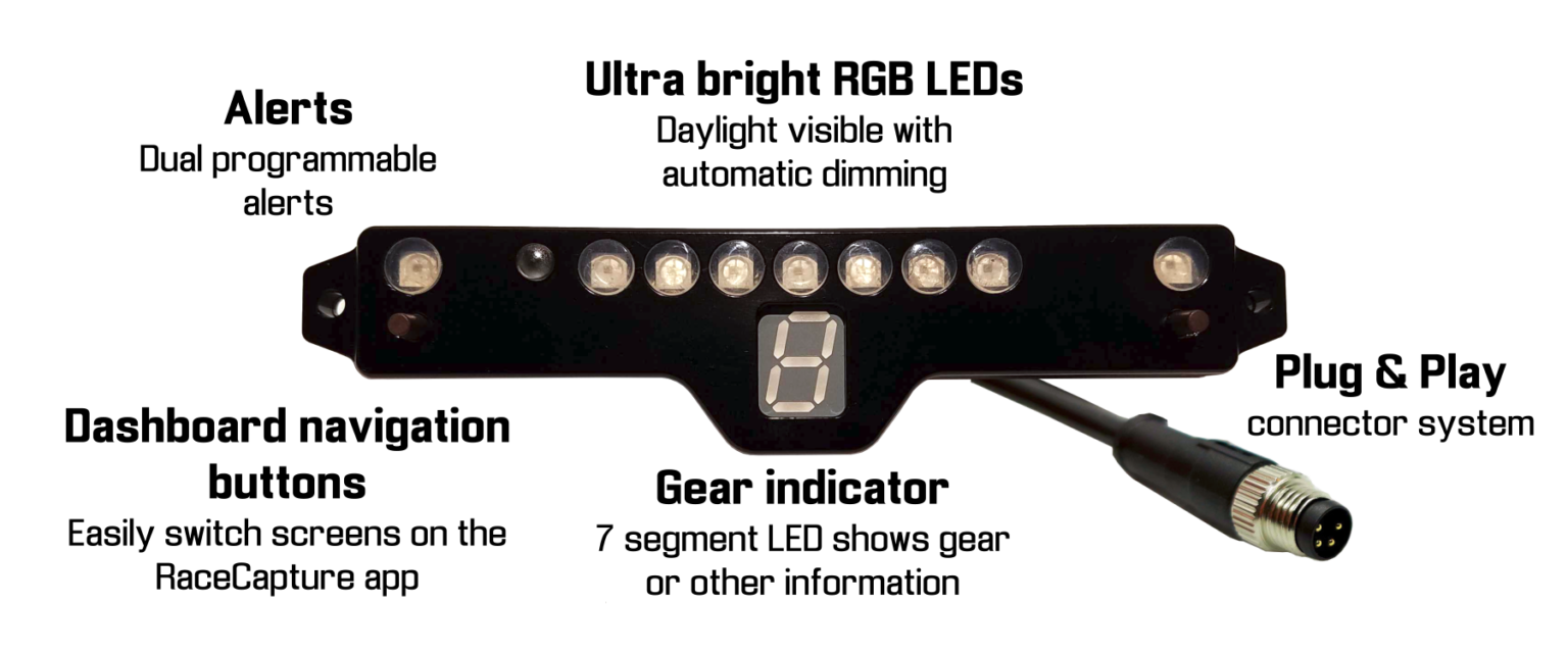 ShiftX3 RGB Sequential Shift Light + Gear Indicator + Alerts Petrel