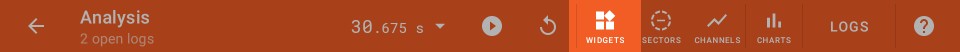 Analysis widgets