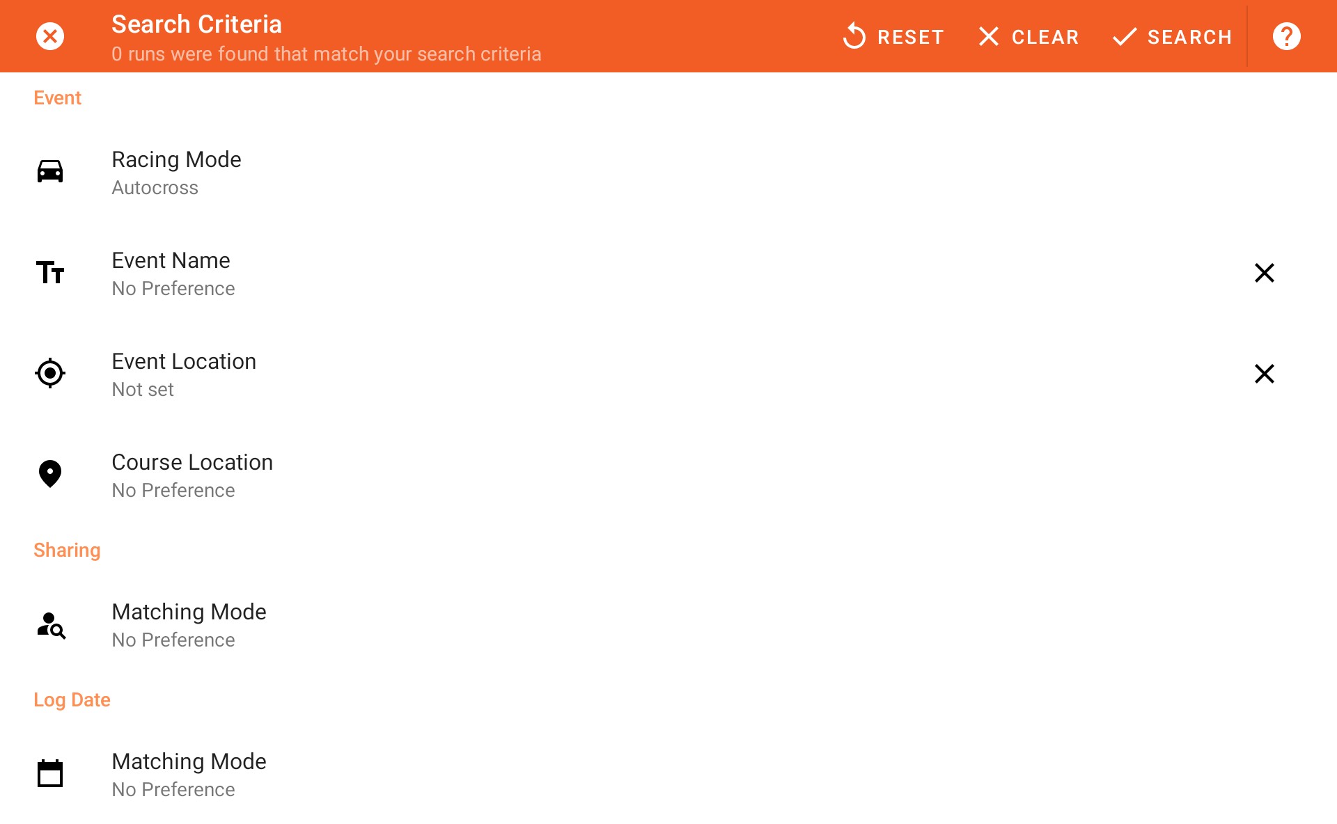 Cloud Search Criteria