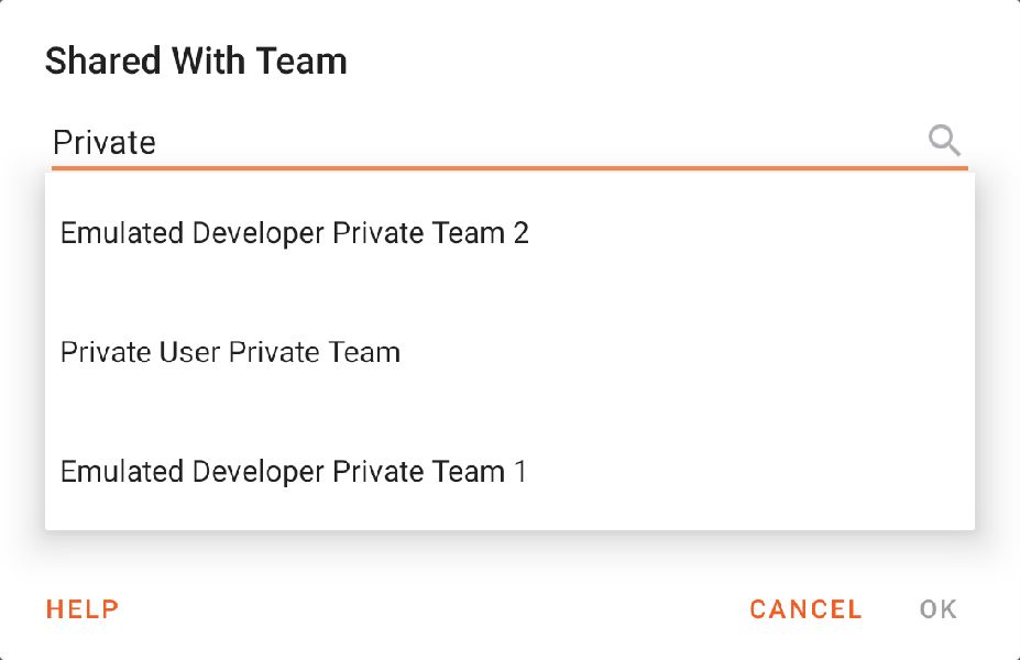 Cloud Search Criteria - Shared With team