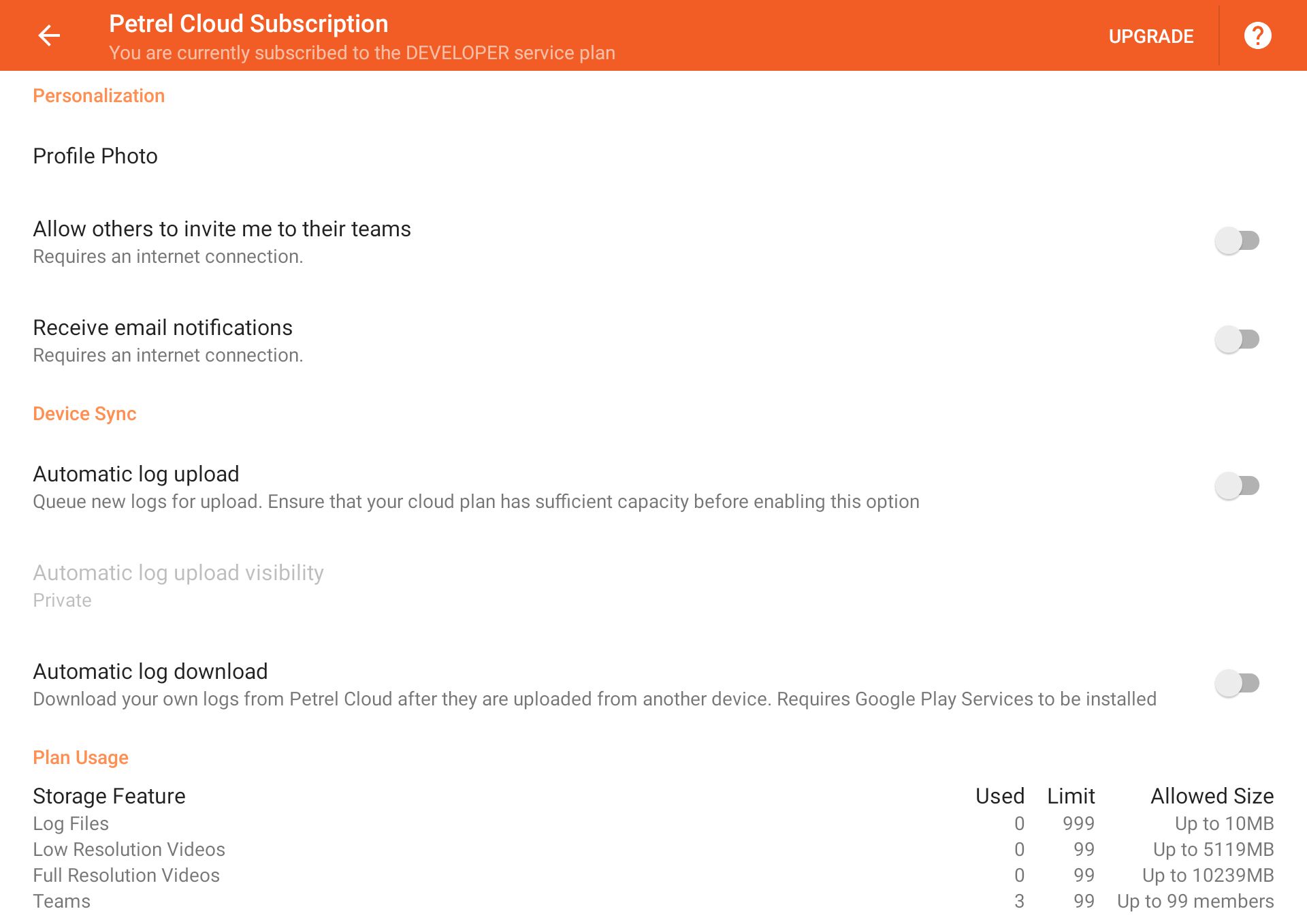 Cloud Subscription
