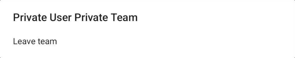 Manage Cloud Teams - Member Team Menu