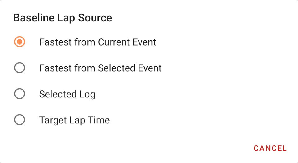 Baseline Lap Select