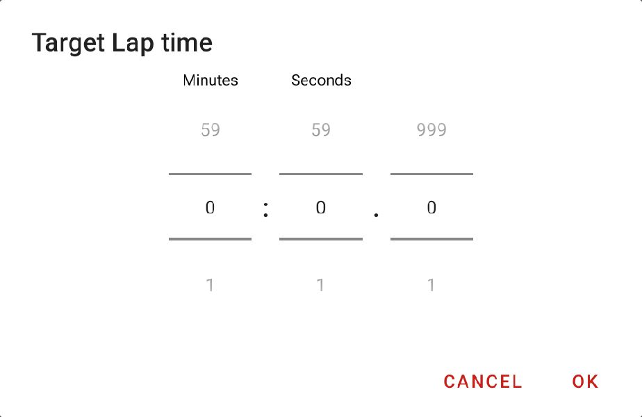 Target Lap Time Select