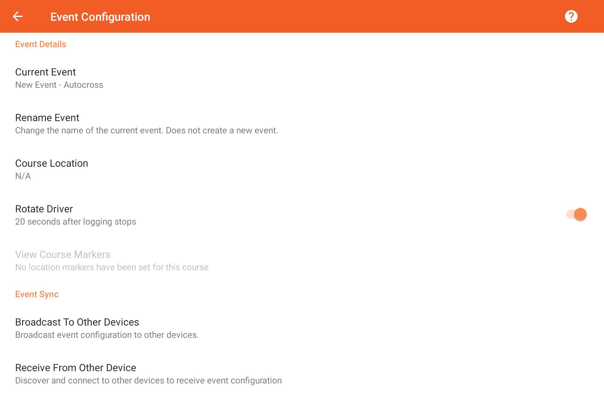 Configure Event