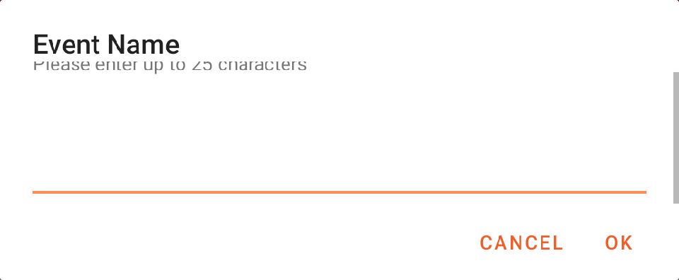Event Name Dialog