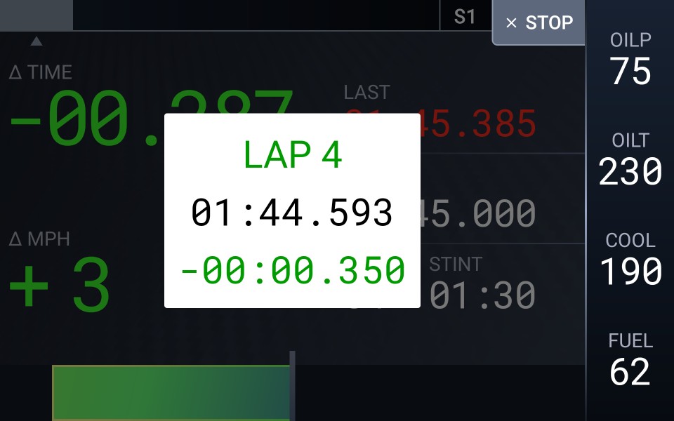 Lap Timer - Popup Notifications