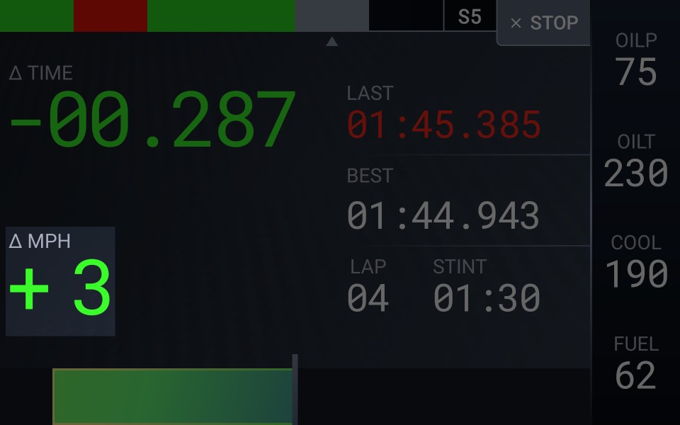 Lap Timer - Speed delta