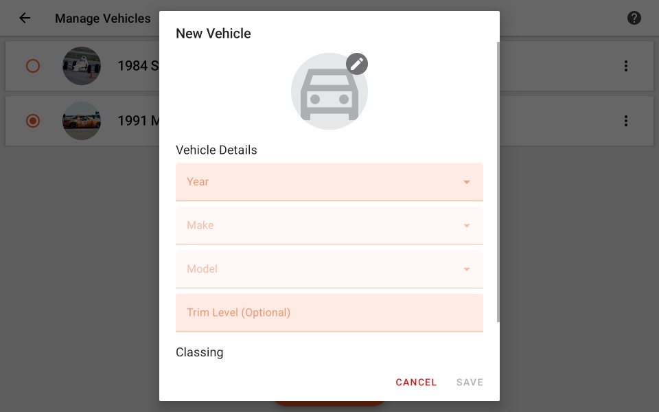 Add vehicle