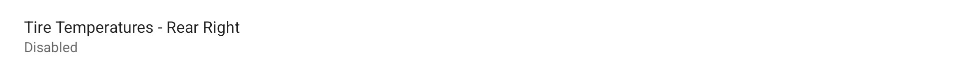 Tire Temperatures RR