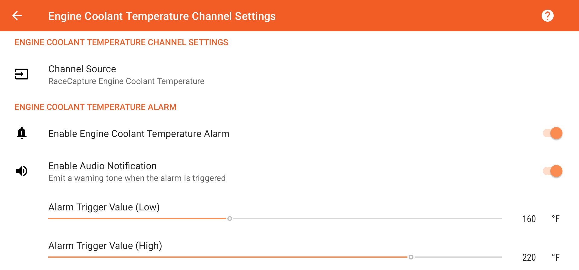 Temperature Config