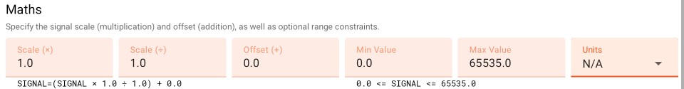 CAN signal maths