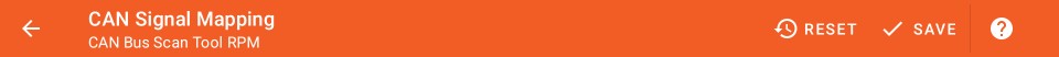CAN signal mapping toolbar