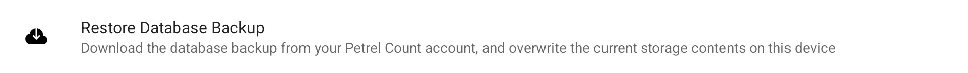 Restore Database Backup
