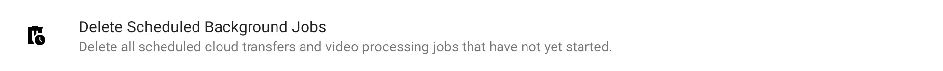 Delete Scheduled Background Jobs
