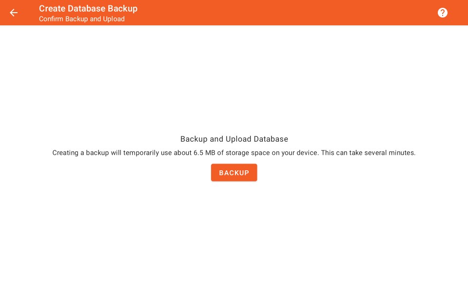 Confirm Database Backup