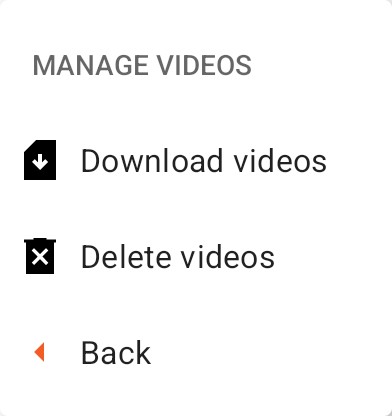 Browse Logs Toolbar - Manage Videos