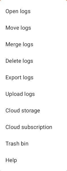 Browse Logs Toolbar - Menu Popup