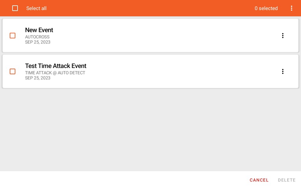 Delete Events