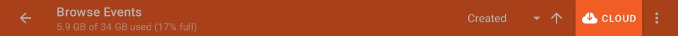 Browse Events Toolbar - Petrel Cloud