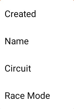 Events Sort Criteria
