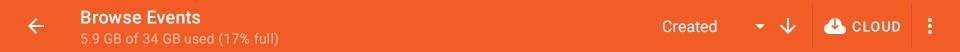 Browse Events Toolbar