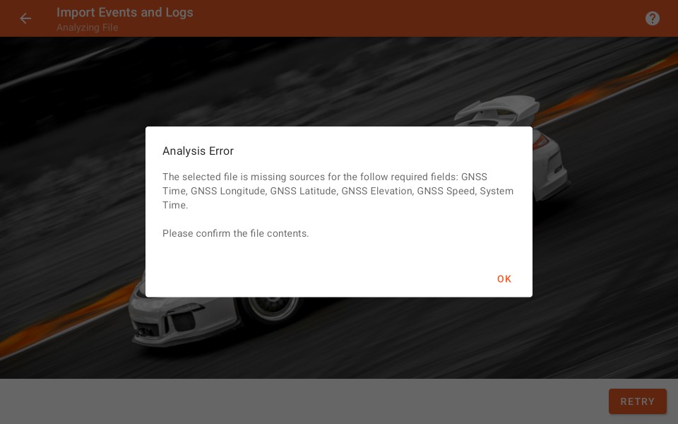 Log Import - Invalid Fields