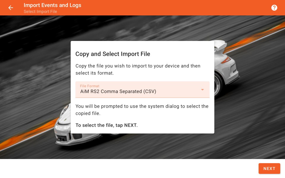 Log Import - Select File