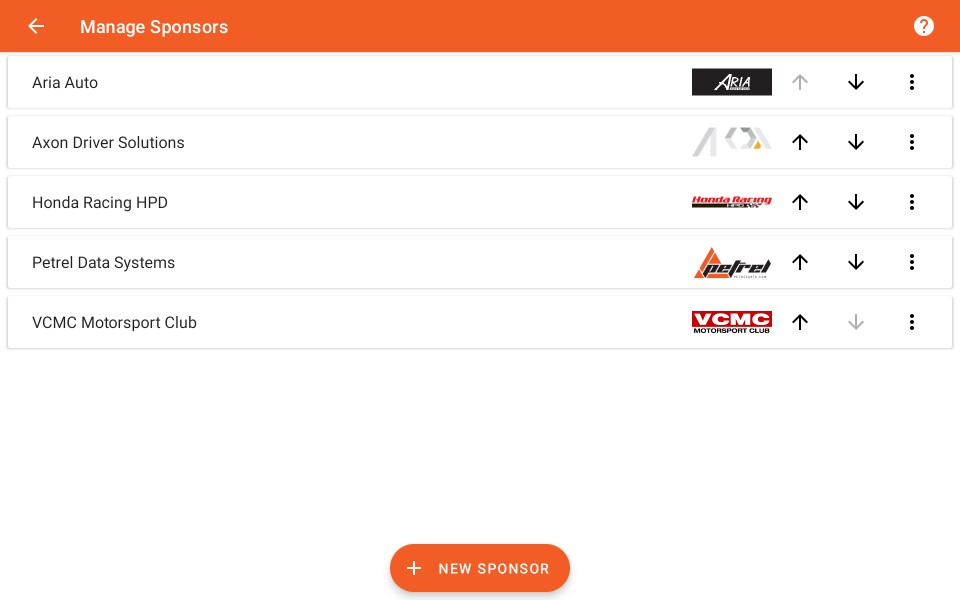 Manage Sponsors