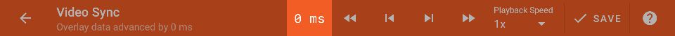 Video sync - realtime toolbar - value