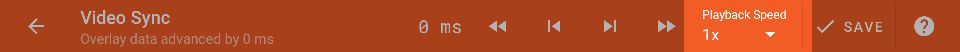 Video sync - realtime toolbar - playback speed