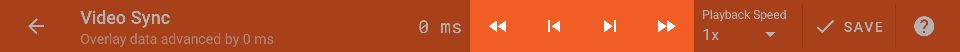 Video sync - realtime toolbar - controls