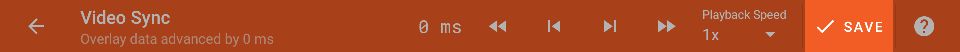 Video sync - realtime toolbar - save