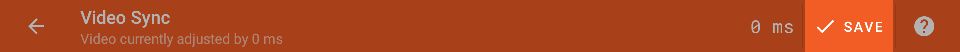 Video sync - select frame toolbar - save